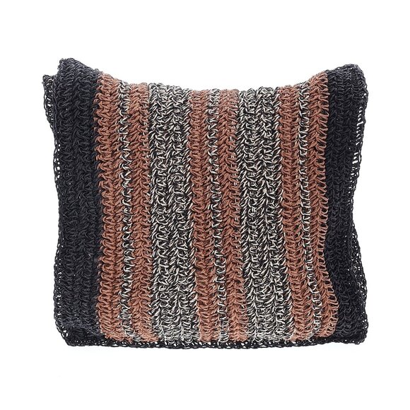 Topshop Striped Woven Straw Tote Bag With Handles - Multi-Color  - NWT - Picture 1 of 7